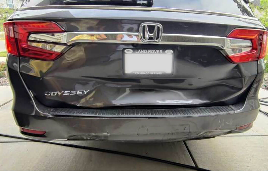 honda odyssey damaged